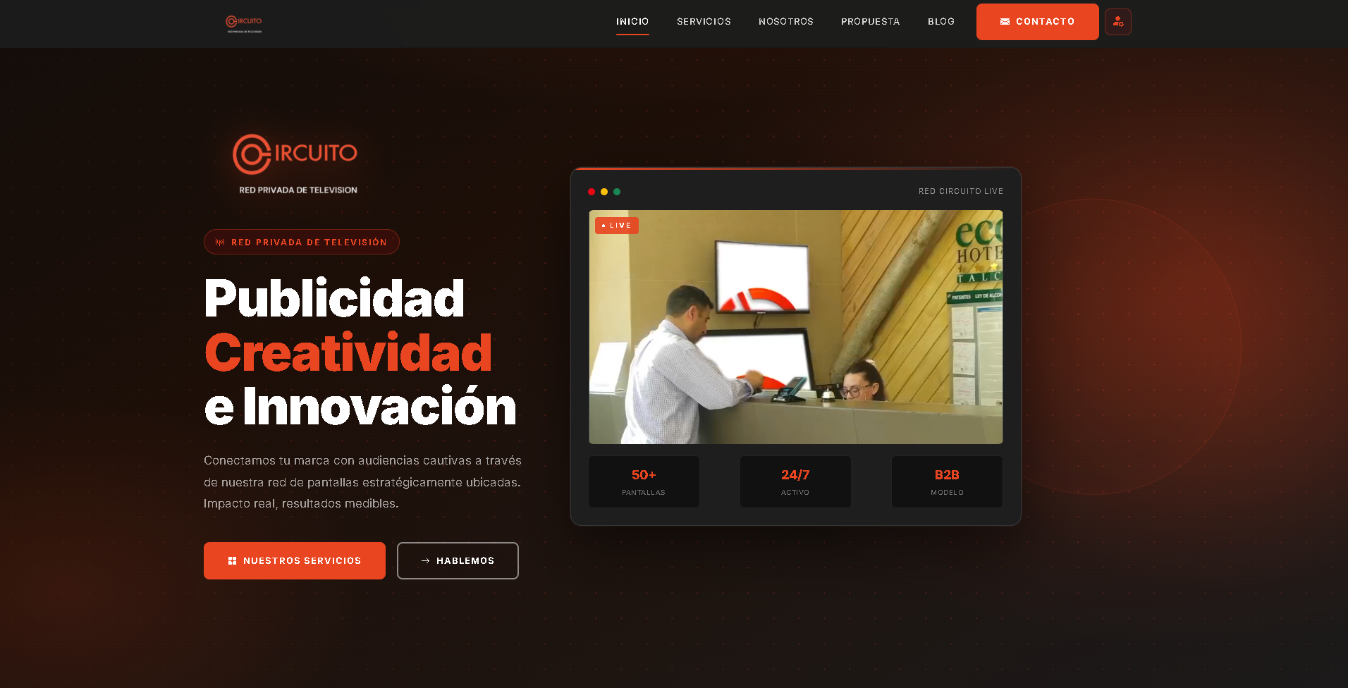Vista previa del sitio Agencia Circuito